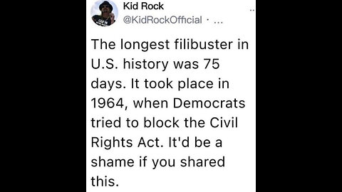 5:15 liberal satanic democrat cult filibuster to stop 60 votes going through to shutdown government