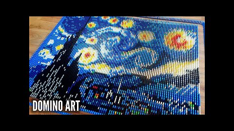 STARRY NIGHT Made From 7,000 DOMINOES | Domino Art