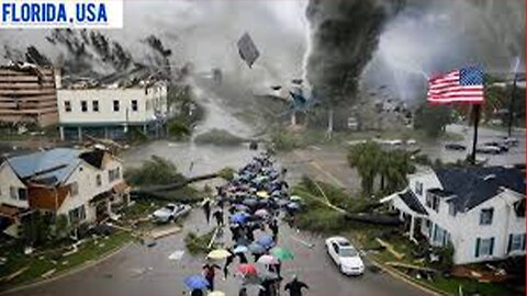 Another Tragedy in USA! A Very Powerful Tornado Destroyed Homes & Swept away Vehicles In Florida!