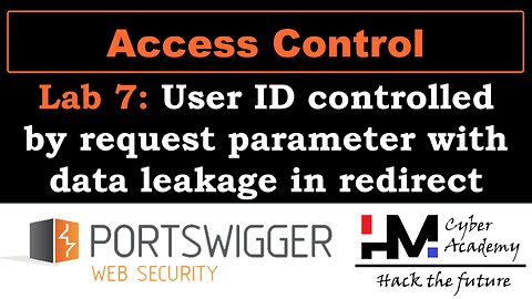 Access control 7 | User ID controlled by request parameter with data leakage in redirect