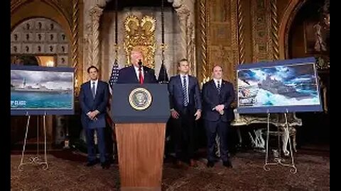 Trump announcement on a new fleet of Trump class battle ships.