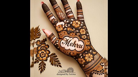 arabic mehndi designs for hands back side simple | Mehru name mehndi design trending picture #henna