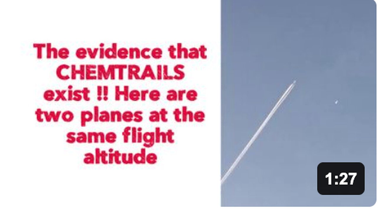 The evidence that CHEMTRAILS exist !! Here are two planes at the same flight altitude