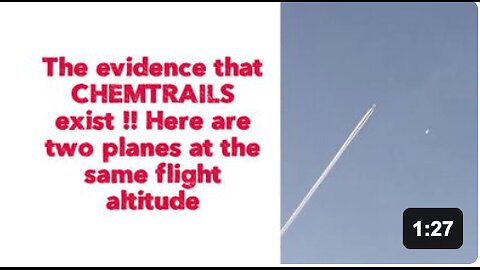 The evidence that CHEMTRAILS exist !! Here are two planes at the same flight altitude