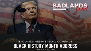 Badlands Media Special Coverage - President Trump's Speech at a Black History Month Reception