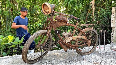 Motorized Bicycle Restoration | Restore Forgotten FLYER DELUXE 6 Bicycle