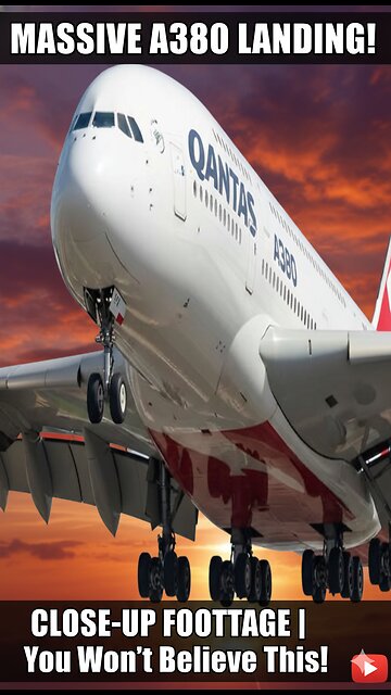 MASSIVE Qantas A380 TOUCHDOWN! ✈️🔥 | Epic Landing in 4K 🛬 #AviationPower