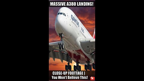 MASSIVE Qantas A380 TOUCHDOWN! ✈️🔥 | Epic Landing in 4K 🛬 #AviationPower