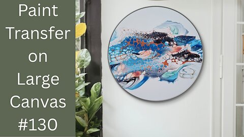 Paint Transfer on Large Canvas ❤️‍🔥Pouring Acrylics❤️‍🔥HaAppy Flow #130 #fyp #fypシ