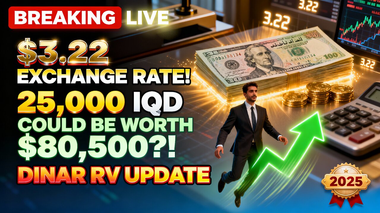 🚨 $3.22 Exchange Rate! 25,000 IQD Could Be Worth $80,500! 💰 Dinar RV Update 🔥 💥 Iraqi Dinar News