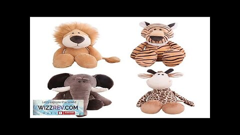 Stuffed Plush Animals Toys Soft Dolls Jungle Lion Elephant Tiger Dog Fox Review