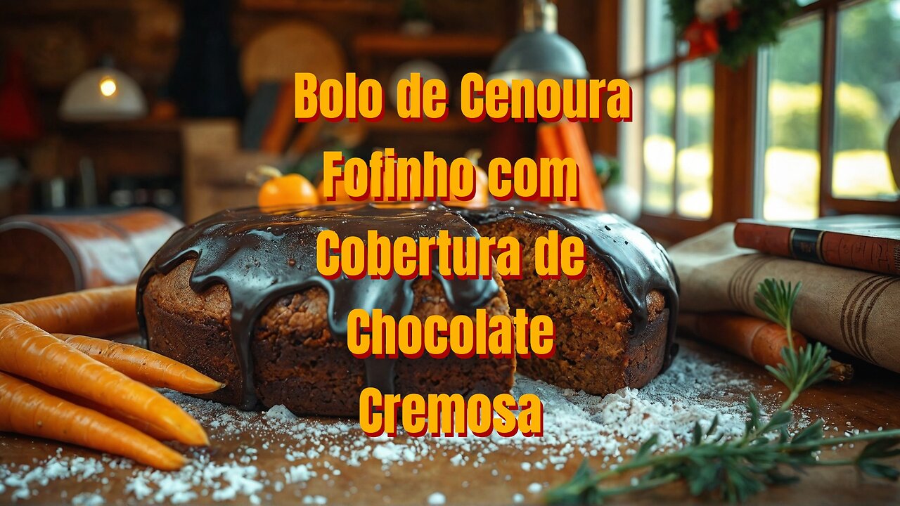 🥕 Bolo de Cenoura Fofinho com Cobertura de Chocolate Cremosa 🍫