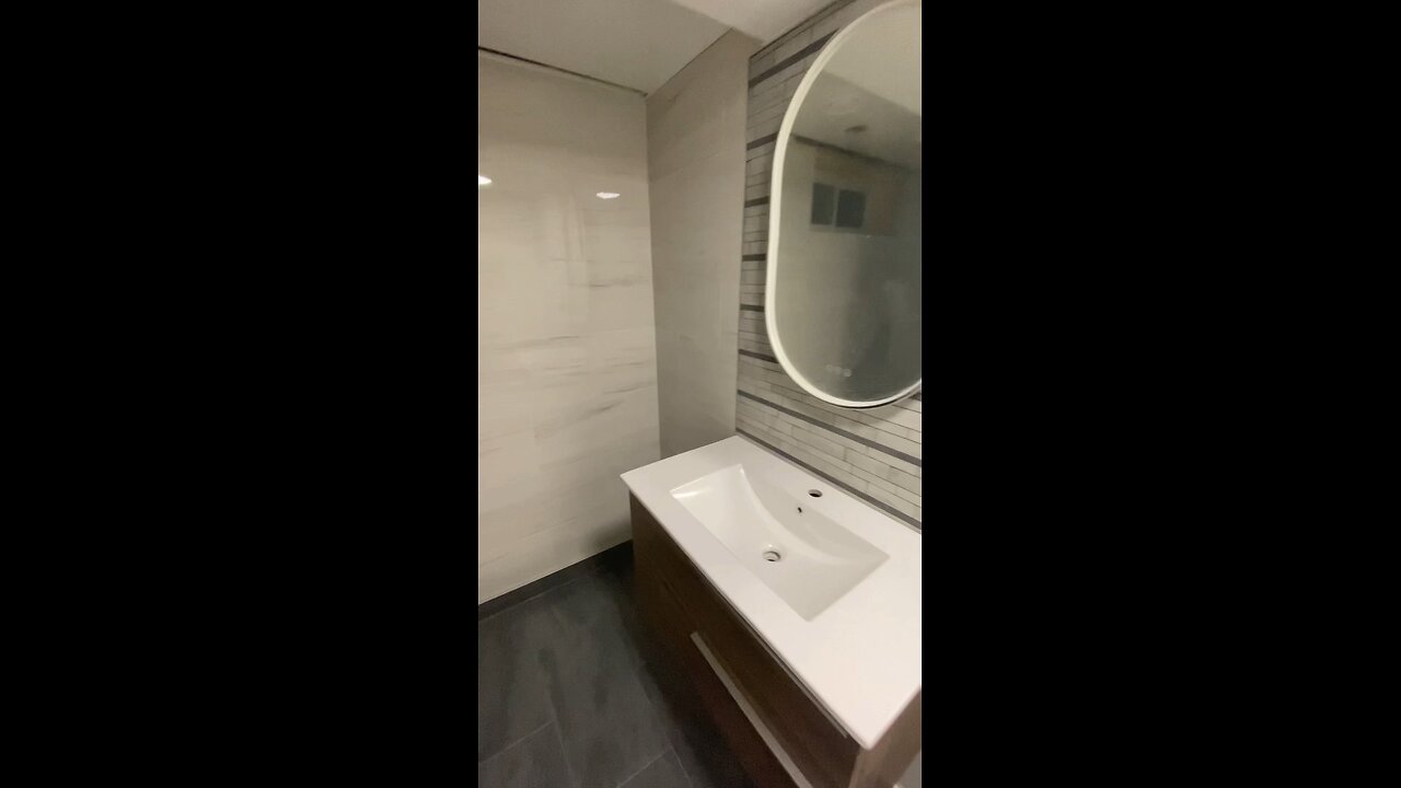 Reel #252 Grout, Vanity. A Mirror, and the Ceiling