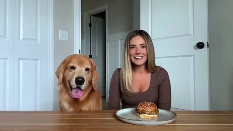 Leaving My Dog Alone with a juicy Burger