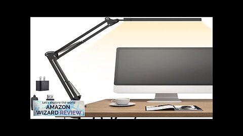 LED Desk Lamp Swing Arm Desk Light with Clamp 3 Lighting 10 Review