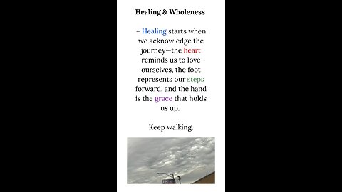 Healing: One Step at a Time.