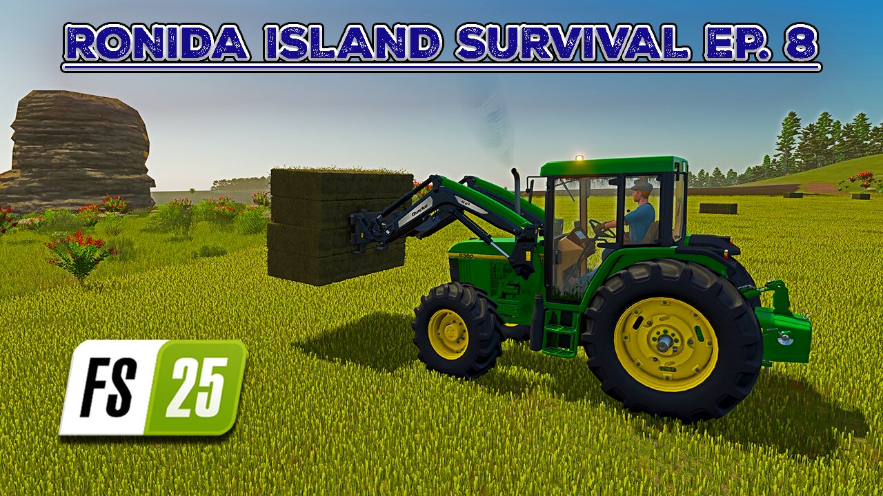 Survival on Ronida Island #8 | Loading Bales. Buying REDROCK Trailer. Plowing | Farming Simulator 25