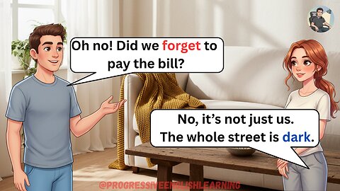 English Conversation Practice for Beginners | Power Cut at Home #ProgressiveEnglishLearning