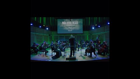Orchestra performs Walking dead theme as walkers