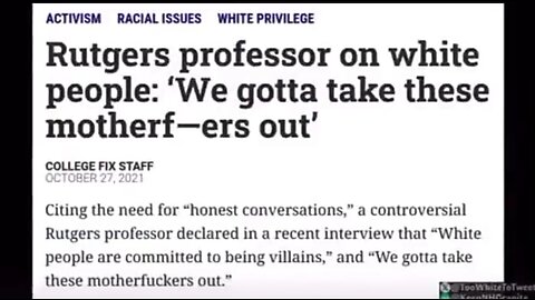 ANTI-WHITE INSTITUTIONS ARE INDOCTRINATING AND PUSHING PROPAGANDA TO HATE; AND IT'S ON THE RISE! 👊