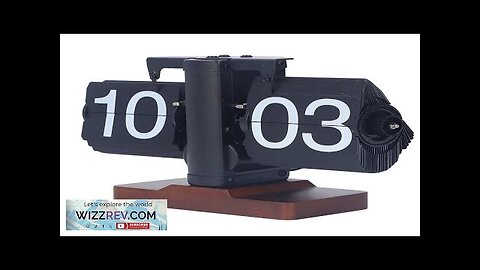 Retro Mechanical Flip Clock Square Wooden Base 24-Hour Retro Style Flip Down Review