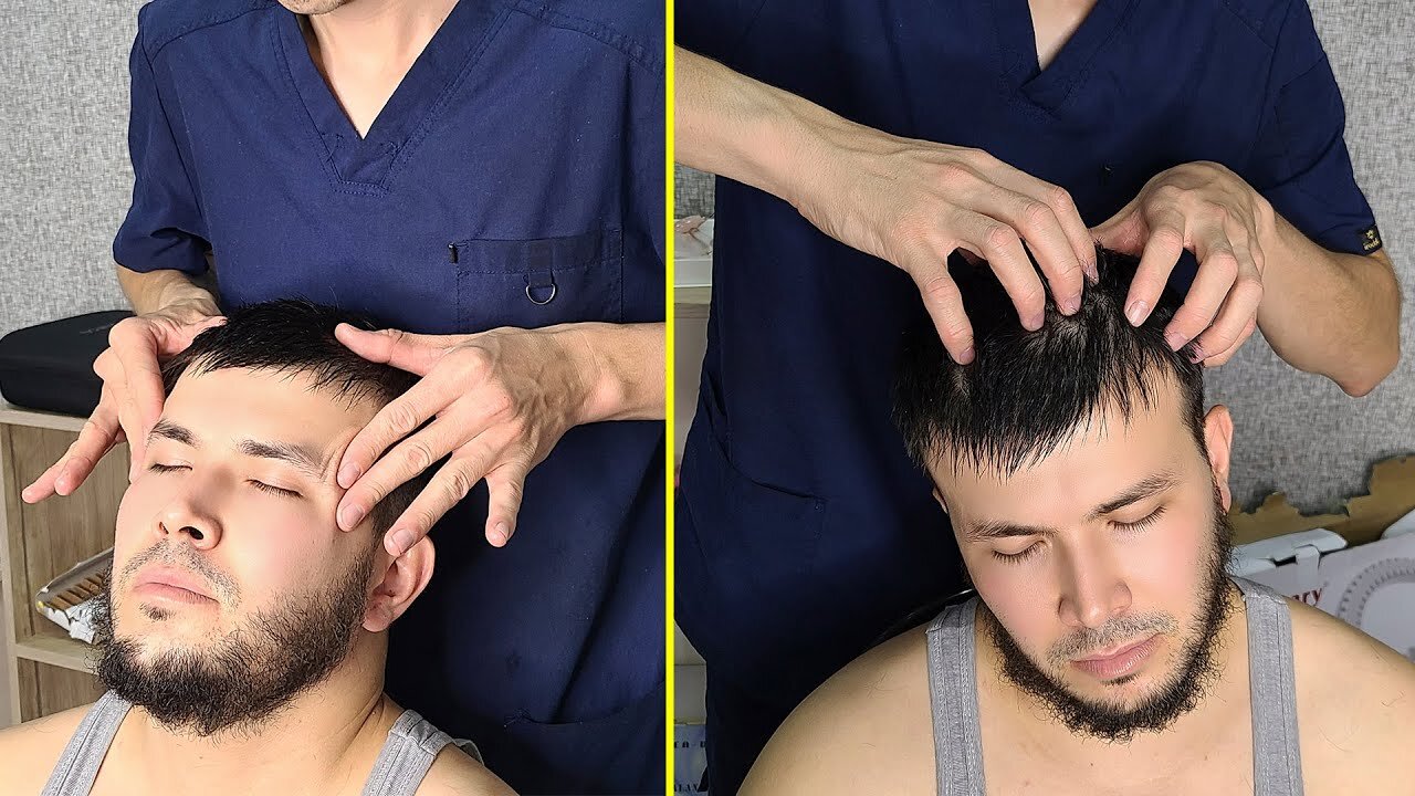 ASMR Face and Head Massage for Relaxing