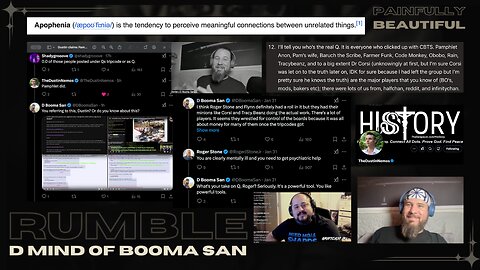 Booma’s continued Q research. Roger Stone, Defango and Dustin Nemos chime in. And Sabrina Wallace shares some Q gems.
