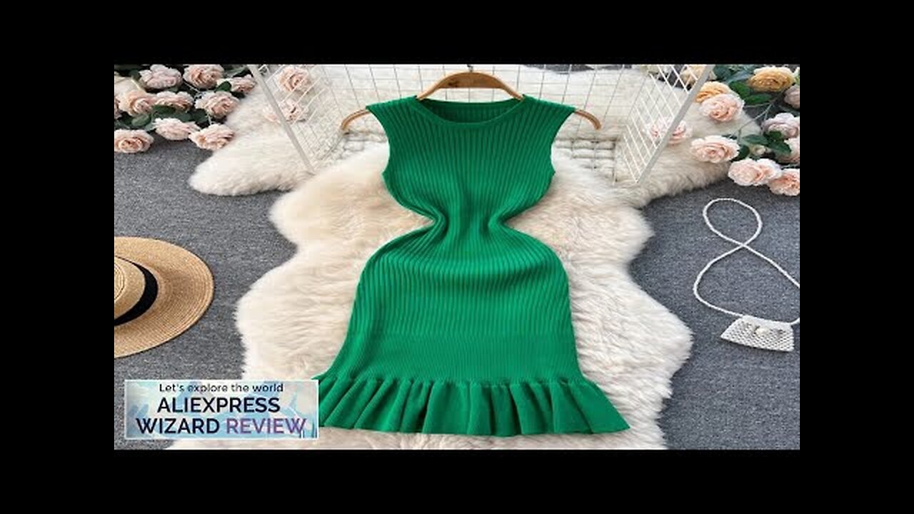 YuooMuoo Early Autumn Sexy Package Hips Ruffles Mini Dress Summer Fashion Y2K Review