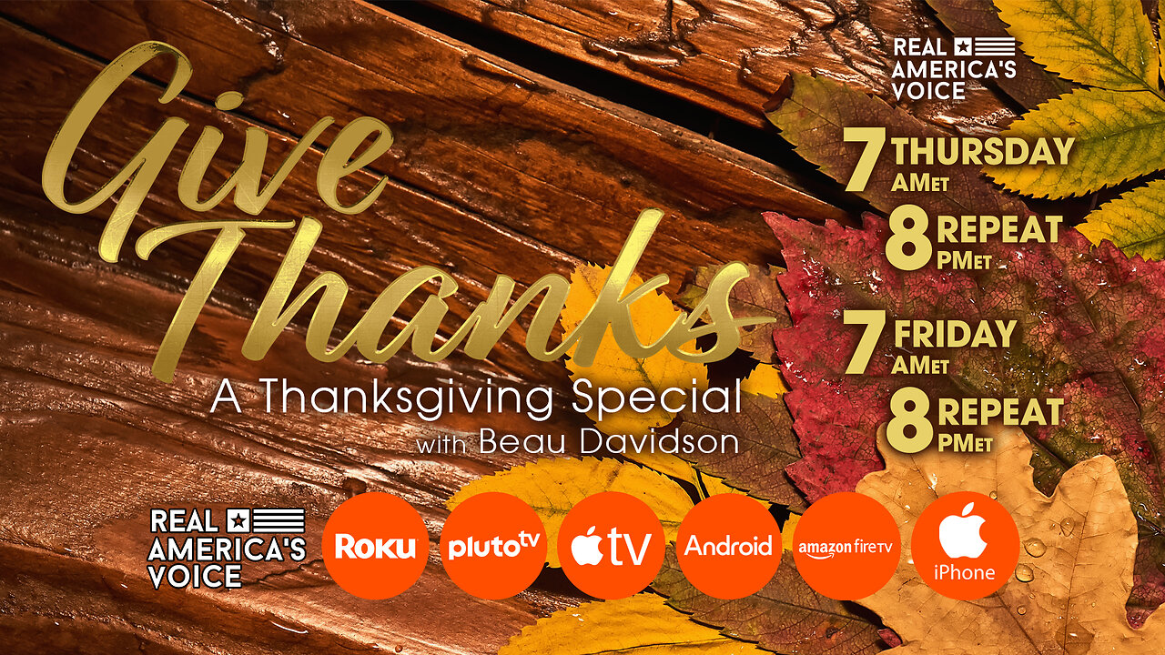 GIVE THANKS WITH BEAU DAVIDSON - RAV THANKSGIVING SPECIAL