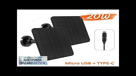 5V 20W Solar Panels For Eufy Eufycam 3/3C/2/2C/2Pro Wall Mount Waterproof Solar Review