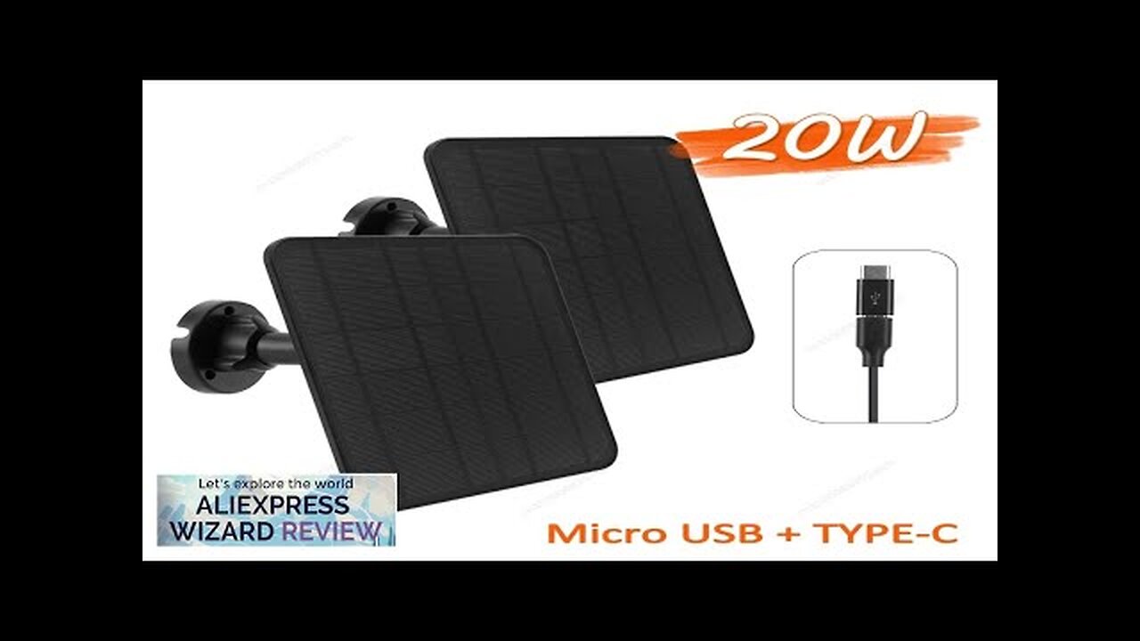 5V 20W Solar Panels For Eufy Eufycam 3/3C/2/2C/2Pro Wall Mount Waterproof Solar Review