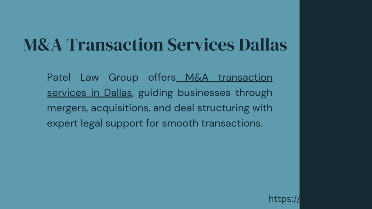 M&A Transaction Services Dallas
