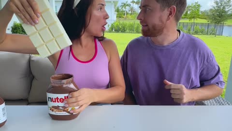 Giant Chocolate vs Nutella DIABETES 1000% #shorts #khamitovy #martaandrustam