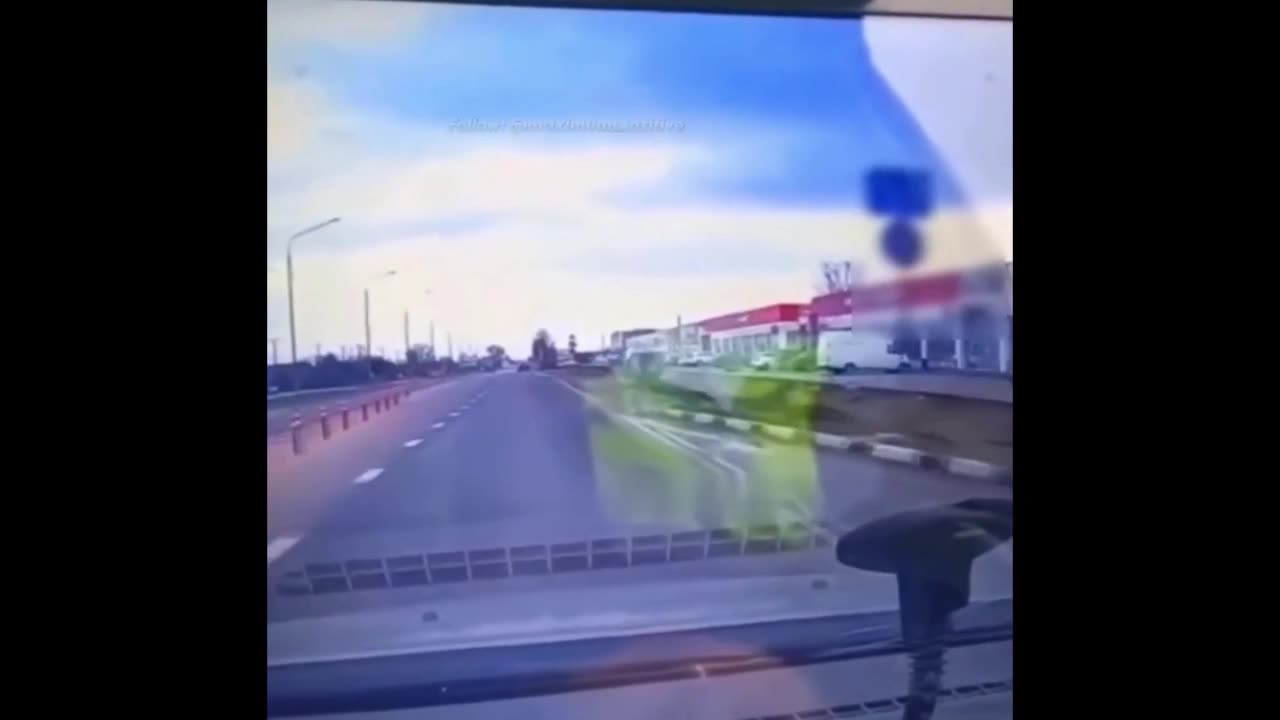 Car Driver Flying After Crash