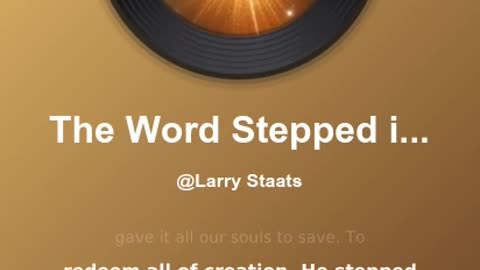 The Word Stepped Into Creation