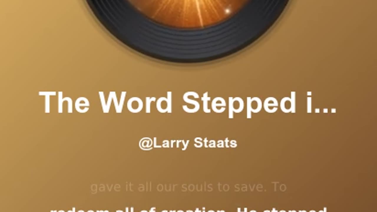 The Word Stepped Into Creation