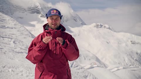 Georgii traverses a 1,148 ft 'tightrope' course in the Italian Alps