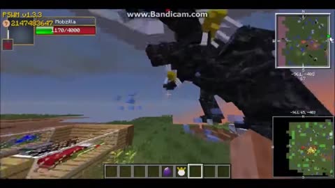 Minecraft Mob battle the king vs mobzilla ultimate rematch