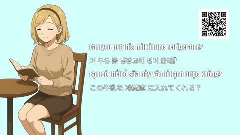 Learn the word “Refrigerator” in English, Korean, Vietnamese, and Japanese