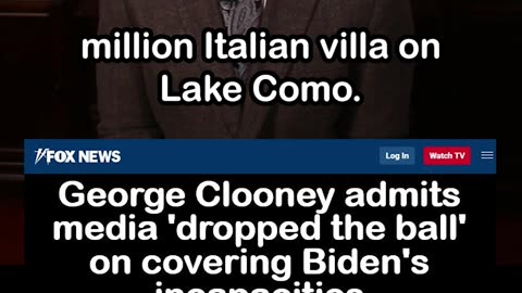 George Clooney admits media 'dropped the ball' on covering Biden's incapacities