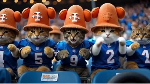 Football Stadium filled with Cats