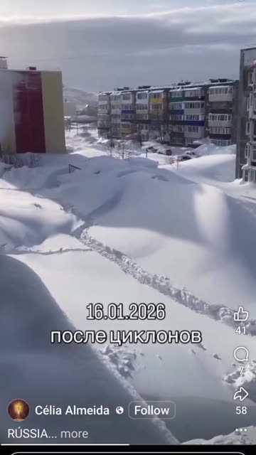 Snow in Kamchatka, Russia January 16, 2026