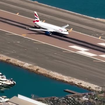 Takeoff video of British Airways Airbus A320 from Gibraltar Airport