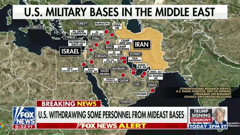 The United States is withdrawing some personnel from MULTIPLE bases in the Middle East