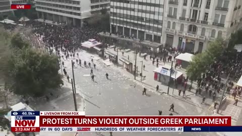 Thousands protest across Greece over deadly train crash | Live NOW from FOX