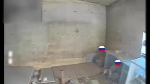 Drone Enters Building Finds Russian Soldiers Hiding Under Desk