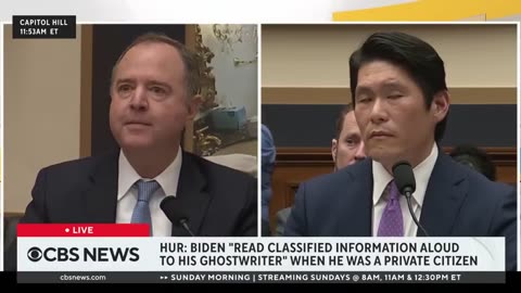 ICYMI: Schiff Attacks Hur Over Biden's Cognitive Assessment