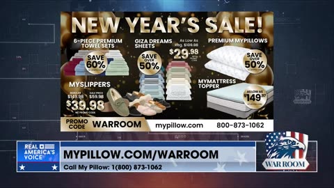Go To MyPillow.com/warroom And Check Out Exclusive WarRoom Posse Deals Including The NEW YEARS SALE!
