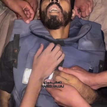 Farewell to the martyr journalist Salej Al-Jafrawi in Gaza City