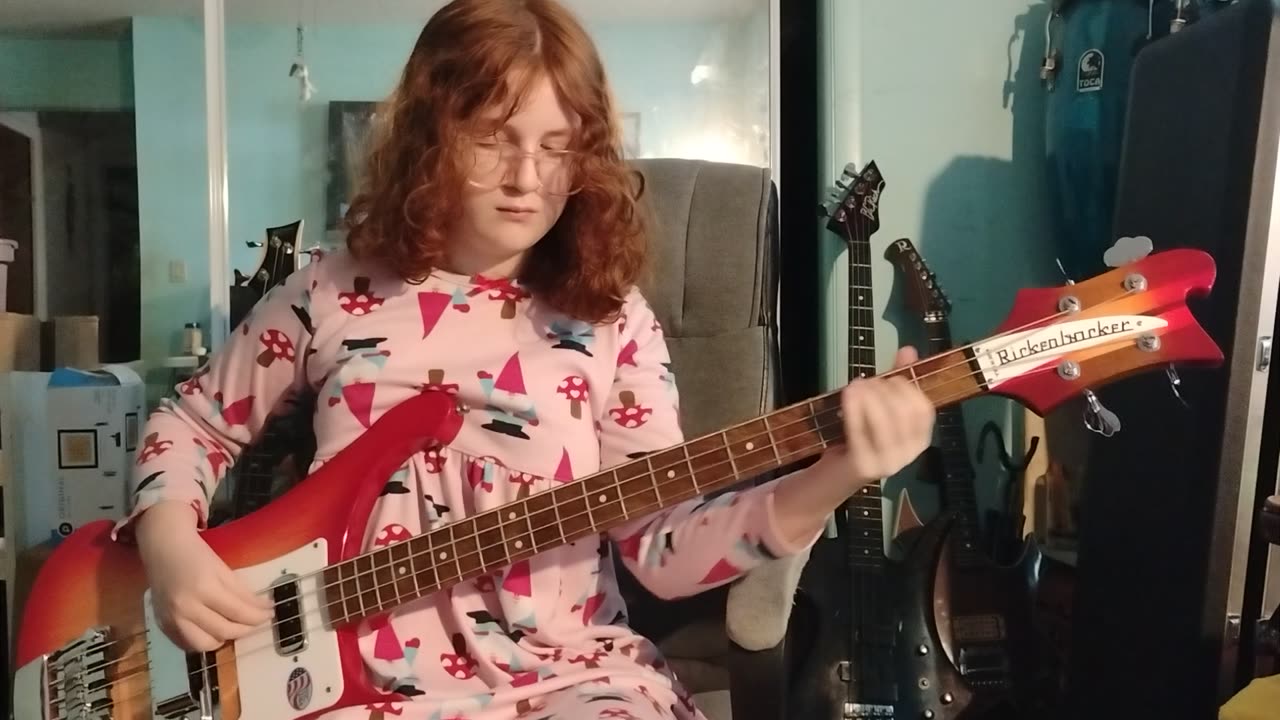 Frankenstein/Edgar Winter Group bass play along by Cara.